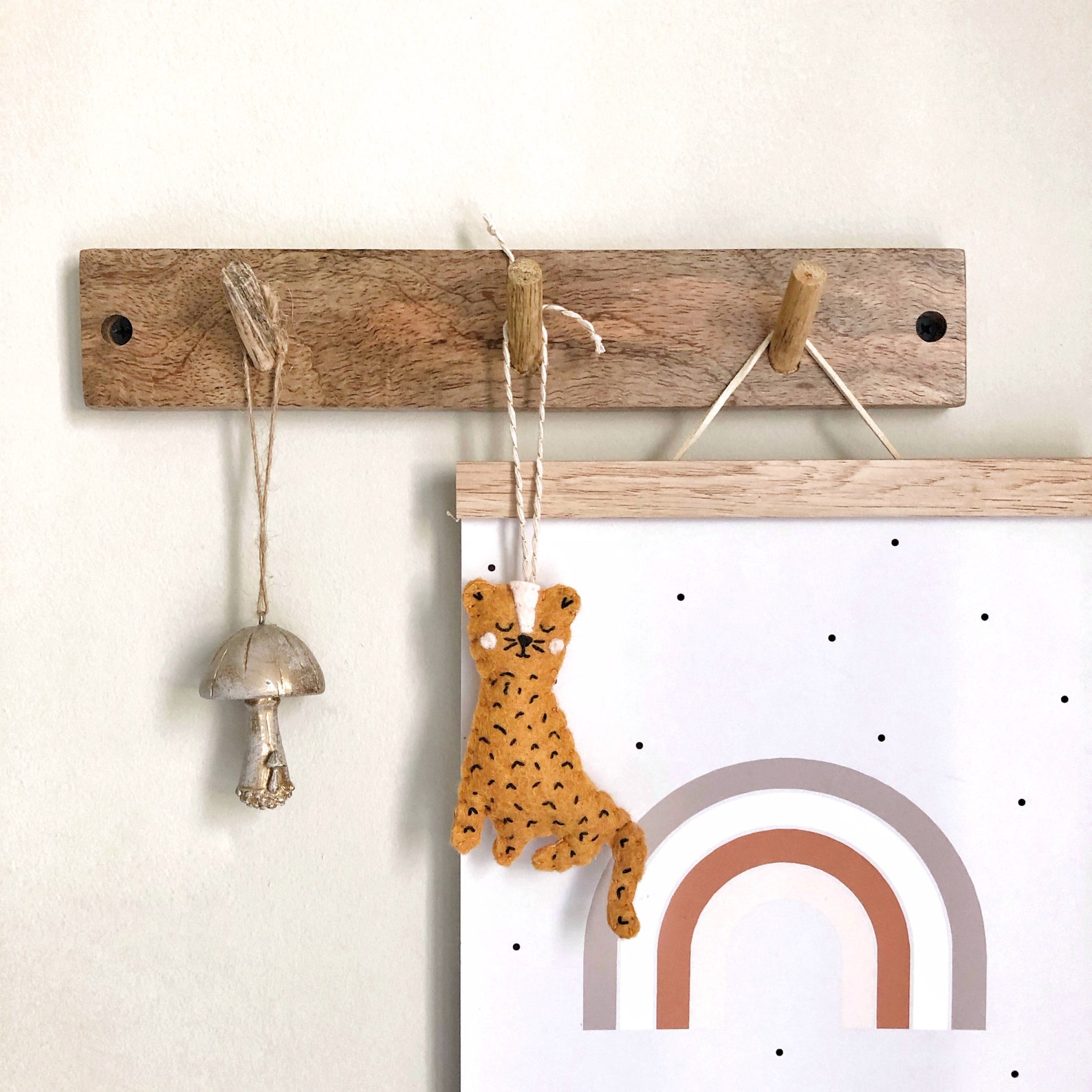 Felt Leopard Hanging Decor Jungle Nursery - Etsy