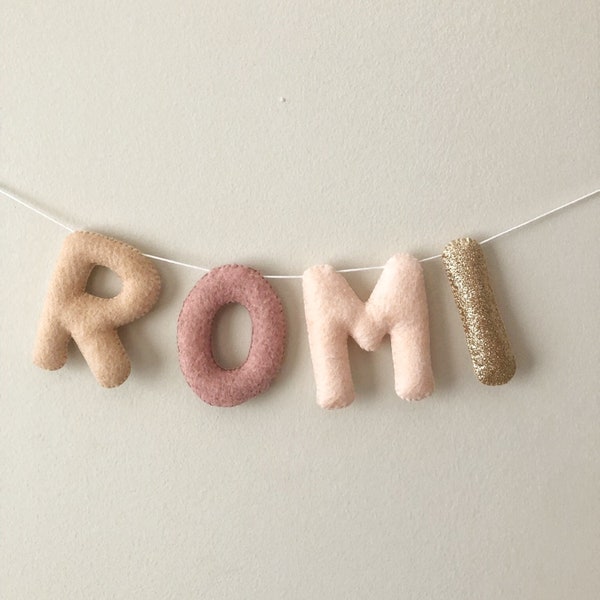 Felt Name Garland Etsy