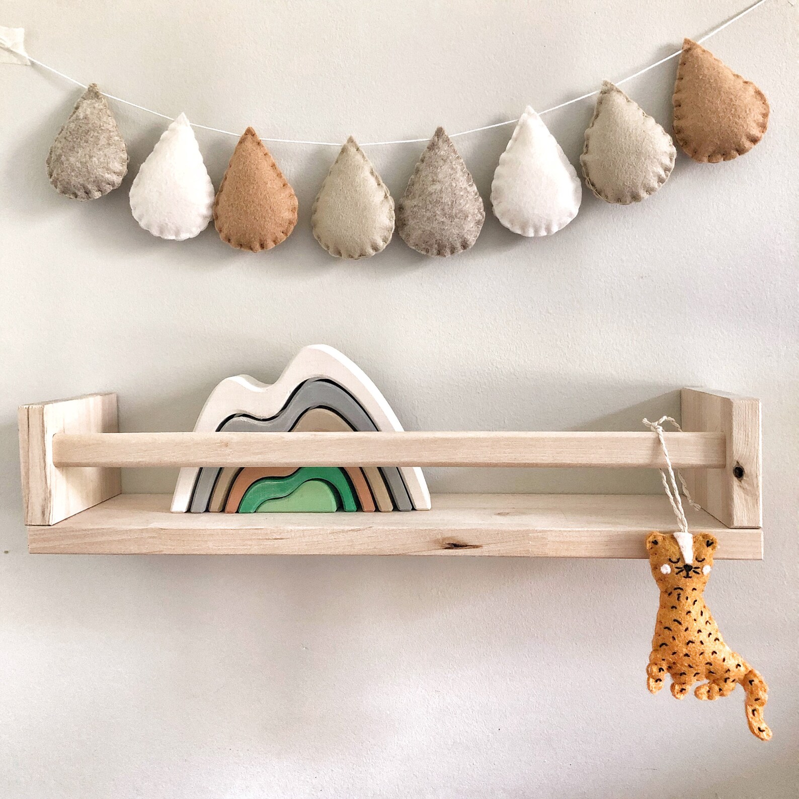 Felt Leopard Hanging Decor Jungle Nursery - Etsy