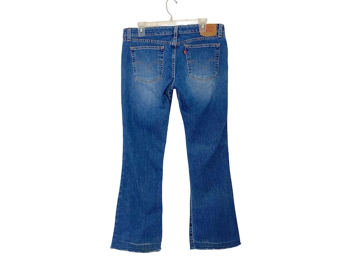 Levis 524 Flare Jeans Womens Size 12 Vintage Y2K Too Super Low Stretch Levi’s