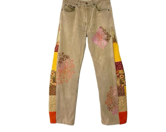 Vintage Levi’s 501 Custom Jeans OOAK Waist 29 Womens size 8 Medium Levis Denim