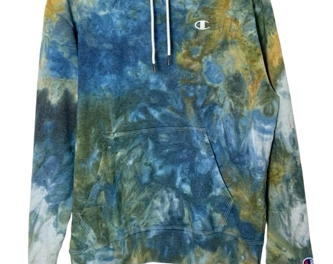 Custom Ice Tie Dye Sweatshirt  Mens Size Medium Unisex Hoodie Pullover