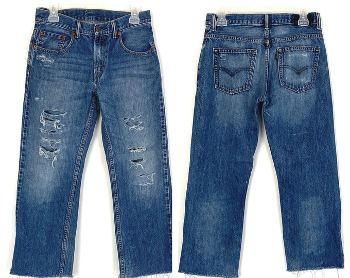 Levi's Vintage 505 Custom Distressed & Destroyed Zip Fly Jeans
