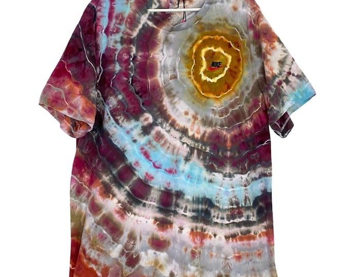 Nike Tie Dye Tee Mens Size 3XL Tshirt Shirt Upcycled Multicolor Crewneck Cotton