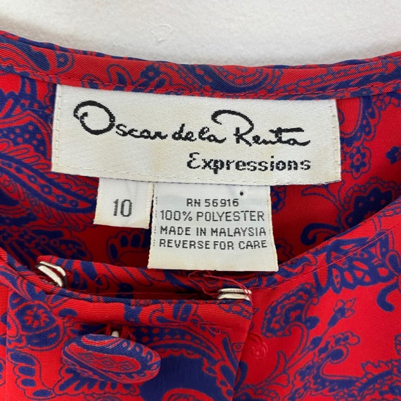 Vintage 1980s Oscar De La Renta Paisley Print Wom… - image 9