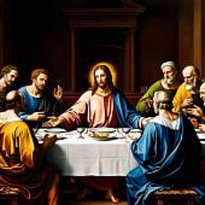Jesus at the Last Supper With His Disciples – 4 Digital Artworks | High ...