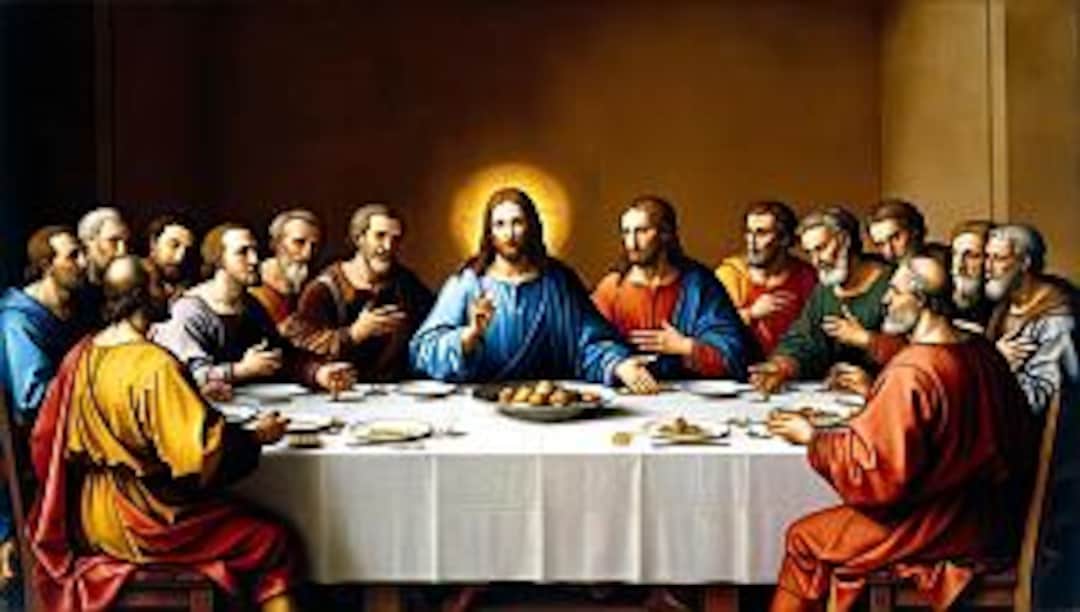 Jesus at the Last Supper With His Disciples – 4 Digital Artworks