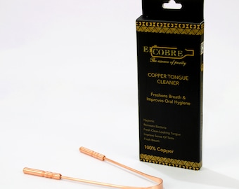 Pure Copper Tongue Cleaner with Box Packaging