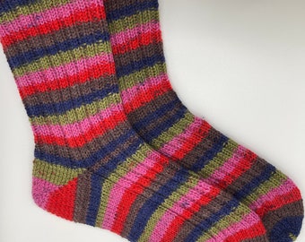 Handmade Knitted Wool Socks Made from U.K. wool