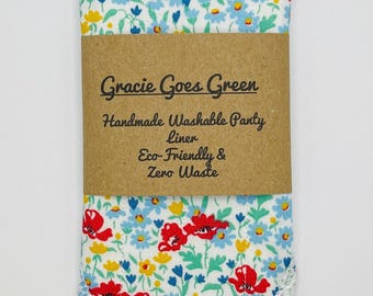 Handmade Washable & Reusable Liberty Cotton Fabric Panty Liners Pad