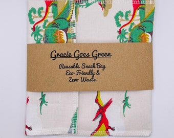 Handmade Washable & Reusable Cotton Fabric Snack Bag