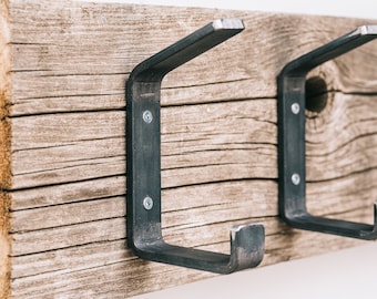Modern Farmhouse Coat Hook, Double Coat Hook, Rustic Home Furnishing, Iron Metal Coat Hooks, Simple Industrial Coat Hook, Towel Hook