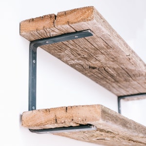 Regalhalterung - Robuste Metallregalhalterung, DIY-Regalhalterung, Doppelregalhalterung, industrielle Regalhalterung, moderne Regalhalterung