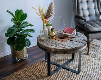 Round Table Leg 2" wide, Rustic Steel, Sold Individually, Table Leg, End Table, DIY Farmhouse, Coffee Table Leg, Bench Leg