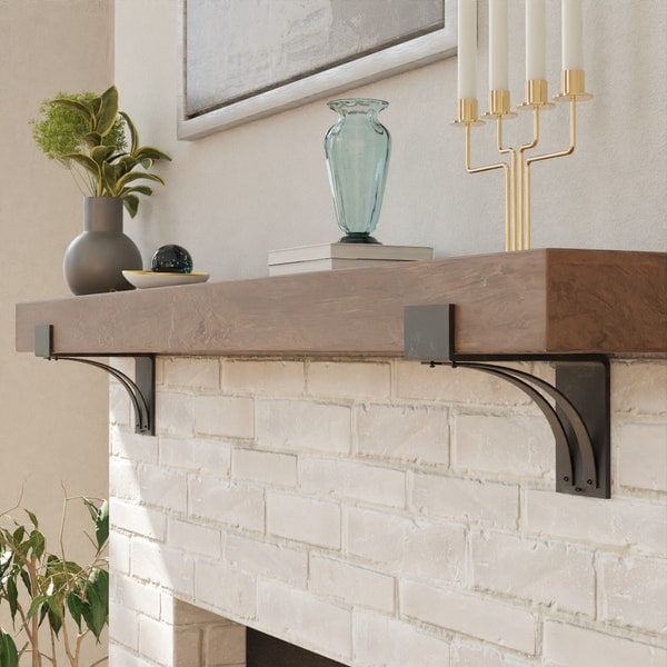 Cheminée Mantel Support 4" Wide Custom, Farmhouse Mantel Corbel, Industrial Iron Bracket, Rustic Hand Forged, Metal Shelf Bracket