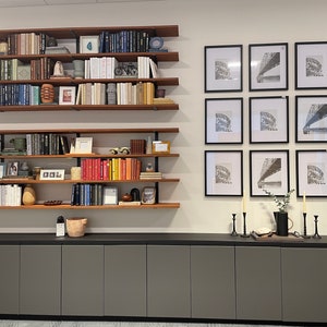 Quadruple Shelf Bracket, 1.5 Inch Heavy Duty Four tier Multi level bracket, Industrial Shelf Bracket, Modern Shelf Bracket