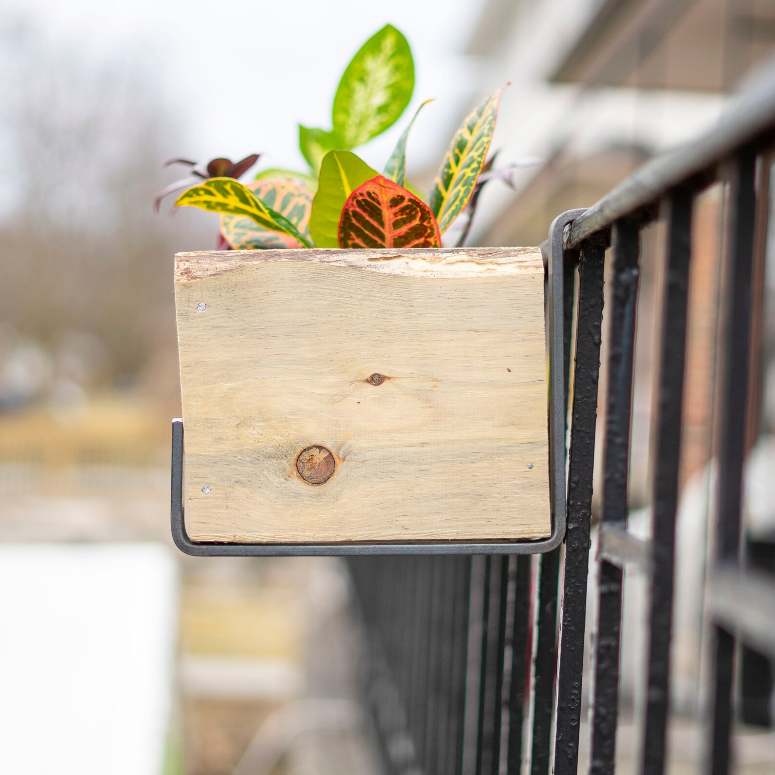 Flower Box Railing Brackets Deck Railing Planter Brackets Custom, Flower Box Holder, Rail Planter ...