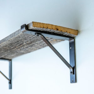 Custom Corbel Shelf Bracket 1.5&quot; Wide, Heavy Duty, Industrial Iron Bracket, Bar and Counter Support, Rustic Hand Forged, Kitchen Shelving