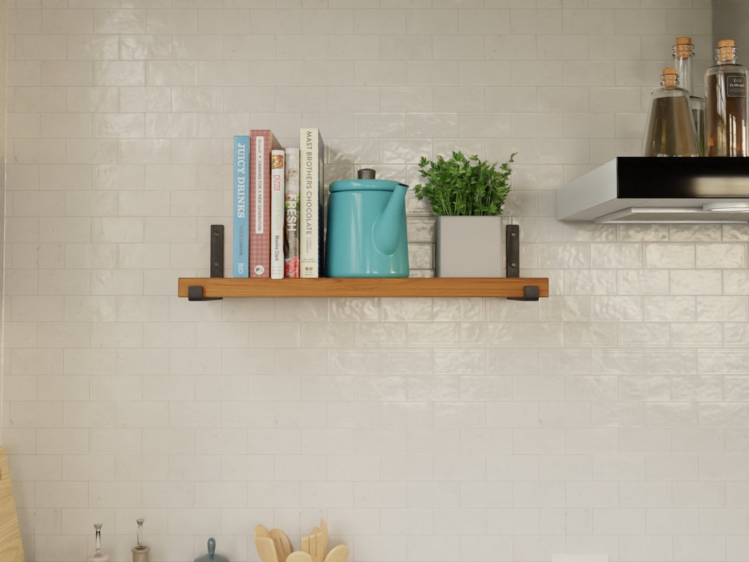 J Style Shelf Bracket, Kitchen Shelf, SOLD INDIVIDUALLY, Rustic