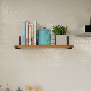 J Style Shelf Bracket, Kitchen Shelf, SOLD INDIVIDUALLY, Rustic Farmhouse Bracket, Heavy Duty Iron forged, Bathroom Entryway