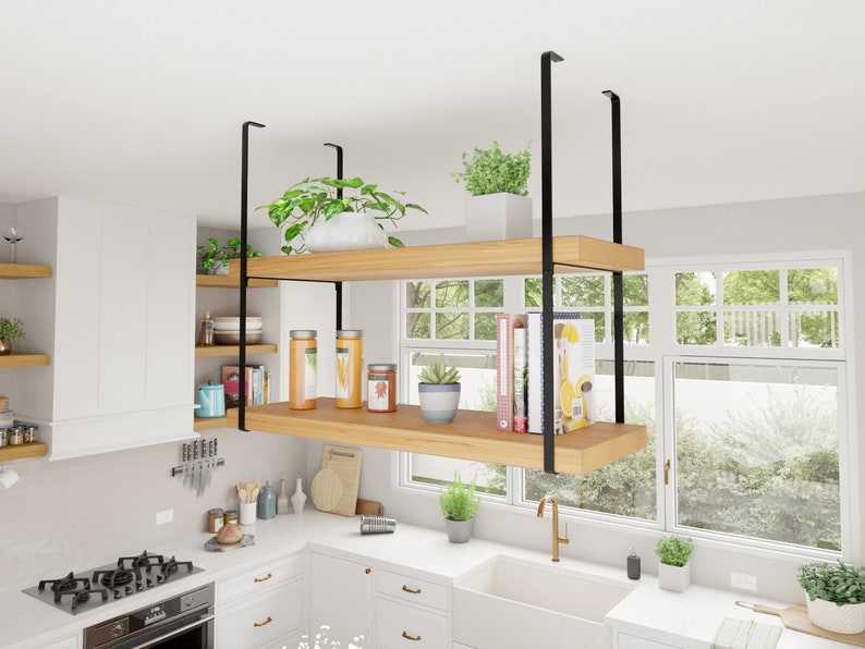 Suspended Ceiling Mounted Shelf Bracket, Floating Island Shelf Bracket ...