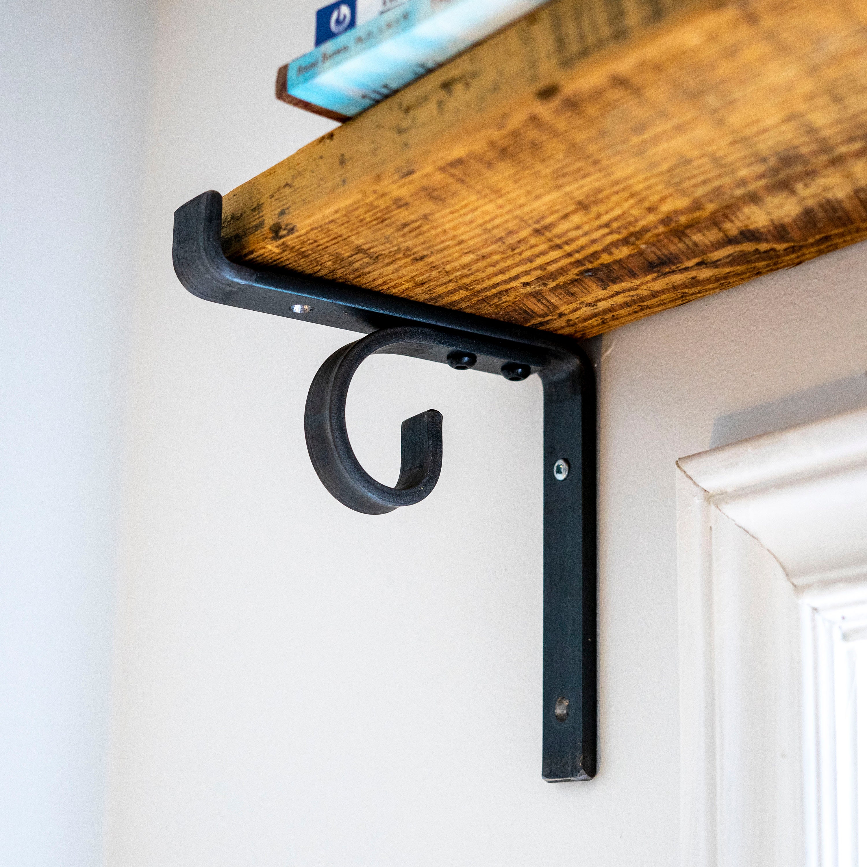 Shelf Bracket With Curtain Rod Holder Shelf and Curtain Hook Etsy