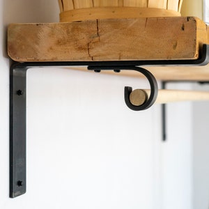 Closet Rod Shelf Bracket, Shelf and Rod Bracket Open, Heavy Duty, DIY Shelf Bracket, Closet Bracket, Industrial, Rustic, Modern Shelf, 2&quot;