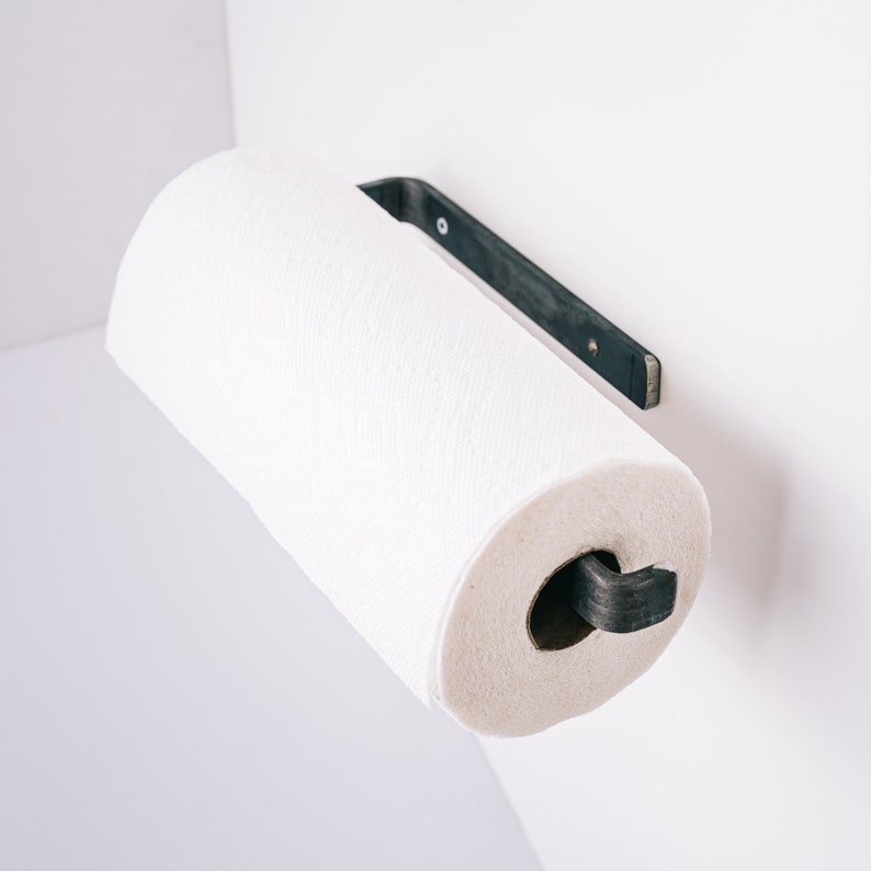 Rustic Paper Towel Rack Modern Farmhouse Decor Steel Home Etsy