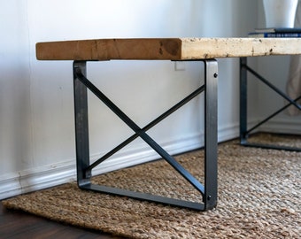 Farmhouse Table leg, Sold Individually, Custom Made Bench Support, DIY Console Table, Rustic Heavy Duty, Coffee Table Cross leg