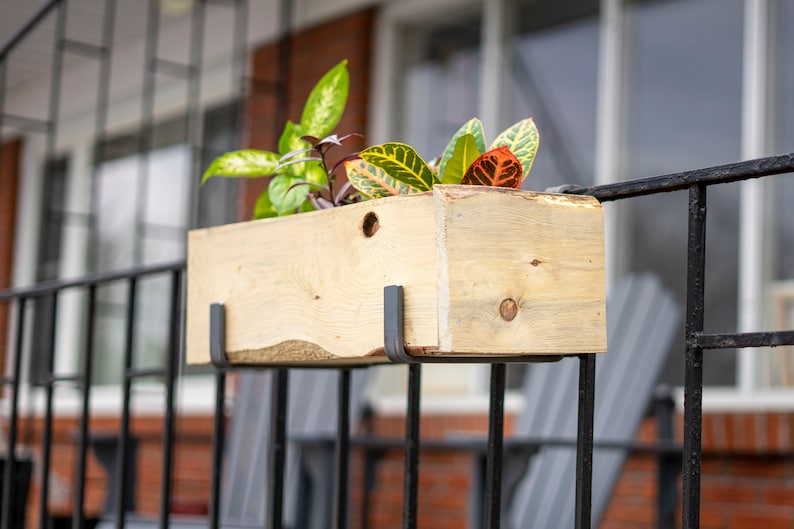 Deck Railing Planter Brackets Custom Flower Box Holder Rail Etsy Canada