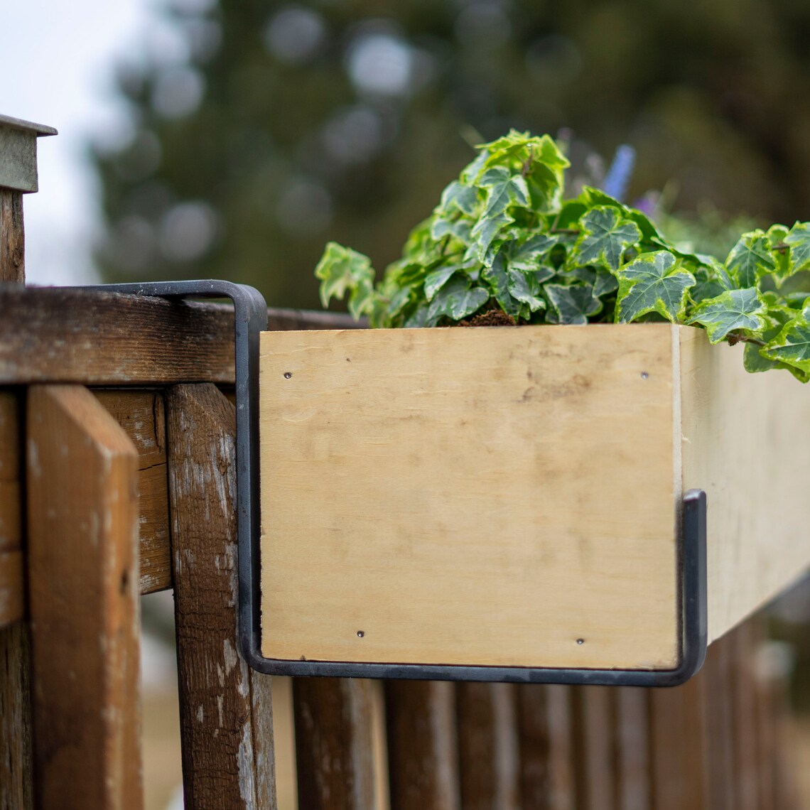 Deck Railing Planter Brackets Custom Flower Box Holder Rail Etsy