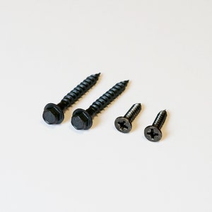 Bijpassende zwarte hardware, # 10 X 1.5&quot; Lag Bouten en #8 X 1&quot; Houtschroeven