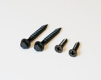 Matching Black Hardware, # 10 X 1.5&quot; Lag Bolts and #8 X 1&quot; Wood Screws