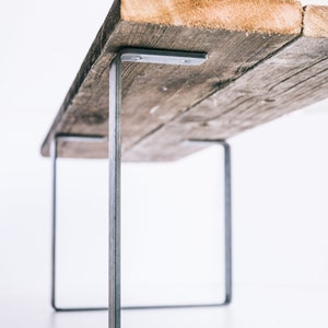Rustic Steel Table Leg 1.5&quot; wide, Sold Individually, Table Leg, End Table, Farmhouse decor, Coffee Table Leg, Bench Legs, DIY Table Legs