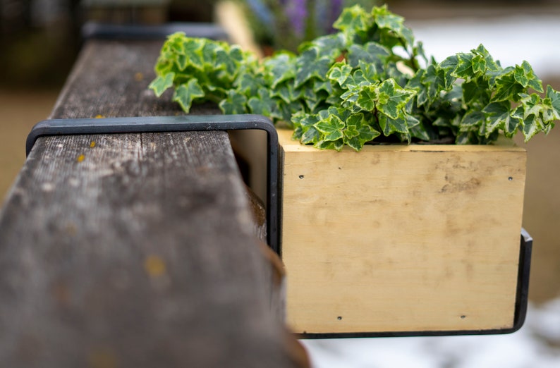 Deck Railing Planter Brackets Custom Flower Box Holder Rail Etsy