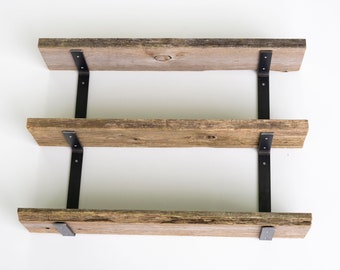Drievoudige plankbeugel, 1,5 inch, zware metalen plankbeugel, beugel op meerdere niveaus, drievoudige industriële plankbeugel, moderne plankbeugel