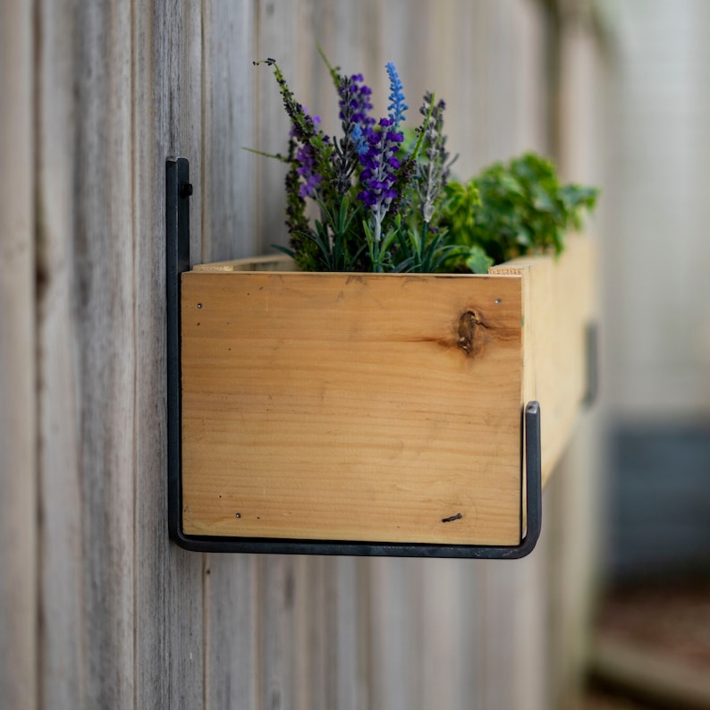Planter Box Hook Custom Deck Railing Planter Brackets Flower Etsy