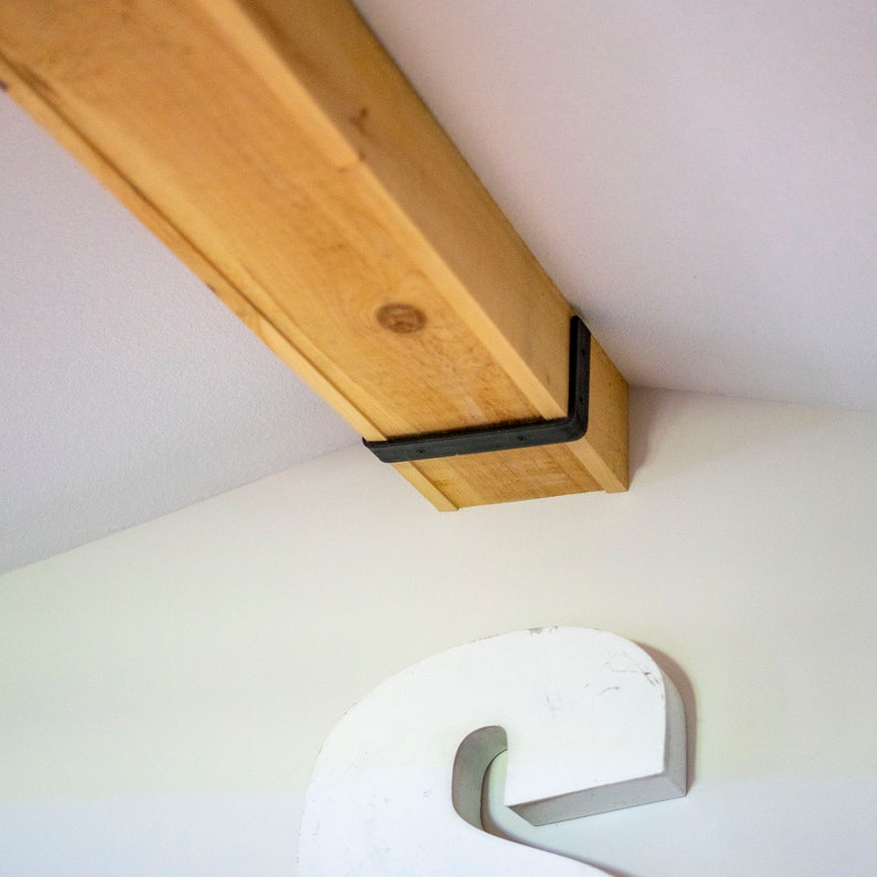 Steel Brackets for Wood Beam Decorative Ceiling Bracket Faux Etsy