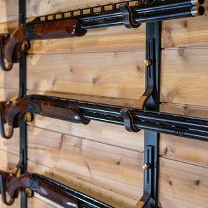 Custom Gun Rack, Wall Mounted Rifle Holders, Shotgun Storage Solution, Gun Lover Hunting Gift, Fire Arms Wall Mount Hanger, Rustic Gun Mount image 6