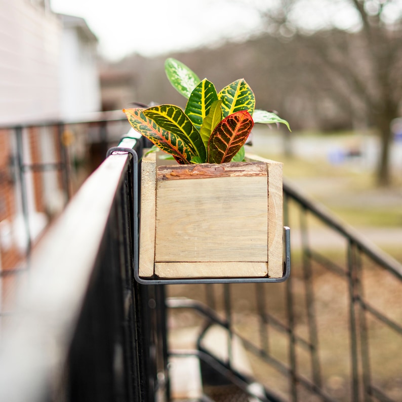 Deck Railing Planter Brackets Custom Flower Box Holder Rail Etsy