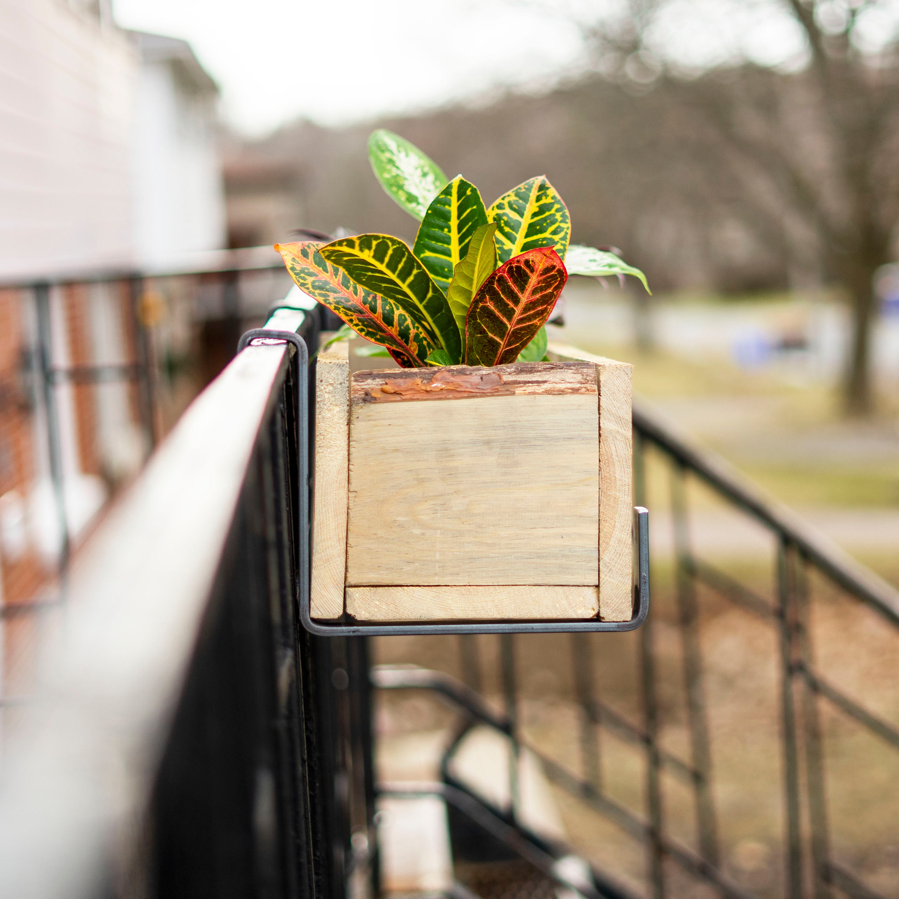 Deck Railing Planter Brackets Custom Flower Box Holder Rail Etsy