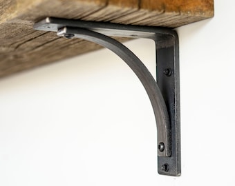 Custom Corbel Shelf Bracket 1.5" Wide, Heavy Duty, Industrial Iron Bracket, Bar and Counter Support, Rustic Hand Forged, Kitchen Shelving