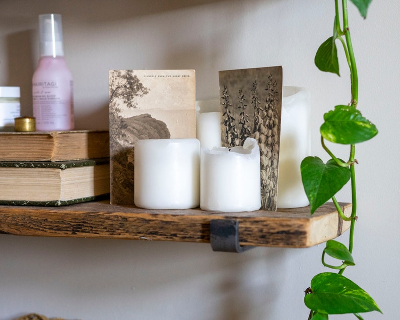 Reclaimed Wood Shelf Custom Antique Lumber Shelves Bathroom Etsy