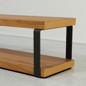 Bookshelf Table Leg 2&quot; wide, Custom Rustic Steel, Console Table, Farmhouse Coffee Table, Bench Legs, DIY Table Legs