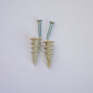 1" Drywall Anchors, 2 pieces, Screws and Anchors included