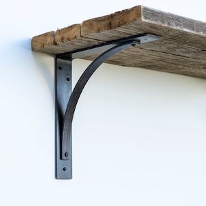 Custom Corbel Shelf Bracket 2&quot; wide, Heavy Duty Metal, Industrial Iron Bracket, Bar and Counter Support, Rustic Hand Forged Kitchen Shelving