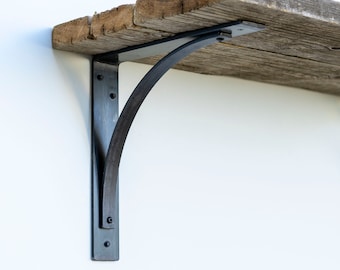 Kundenspezifische Corbel-Regalhalterung 2 "breit, Hochleistungsmetall, industrielle Eisenhalterung, Bar- und Thekenhalterung, rustikale handgeschmiedete Küchenregale