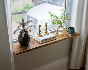 Window Sill Shelf Extension, Window Perch, Floating Farmhouse Shelf, Cat window shelf, Reclaimed Wood