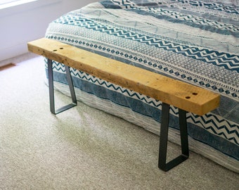 Primitieve lange magere bank, ingang console tafel, authentiek teruggewonnen hout, boerderij rustieke meubels, sofa tafel, Wabi Sabi