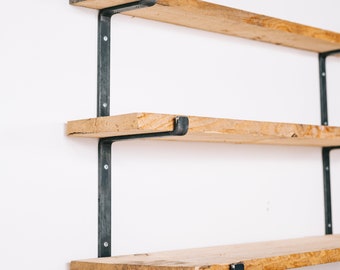 Staggered Triple Shelf Bracket, Heavy Duty Metal Shelf Bracket, DIY Shelf Bracket, Triple Shelf Bracket, Custom, Modern Shelf Bracket